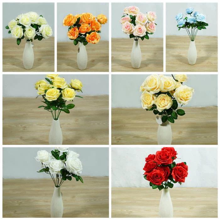 9 forks artificial rose