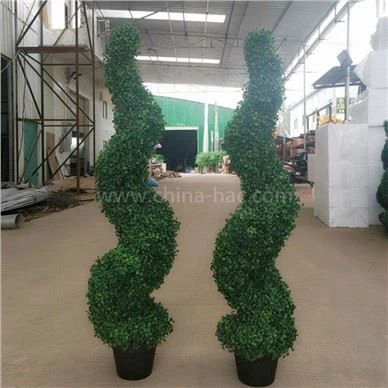 Dekoratiivne spiraal võlts topiary puu aia kaunistamine